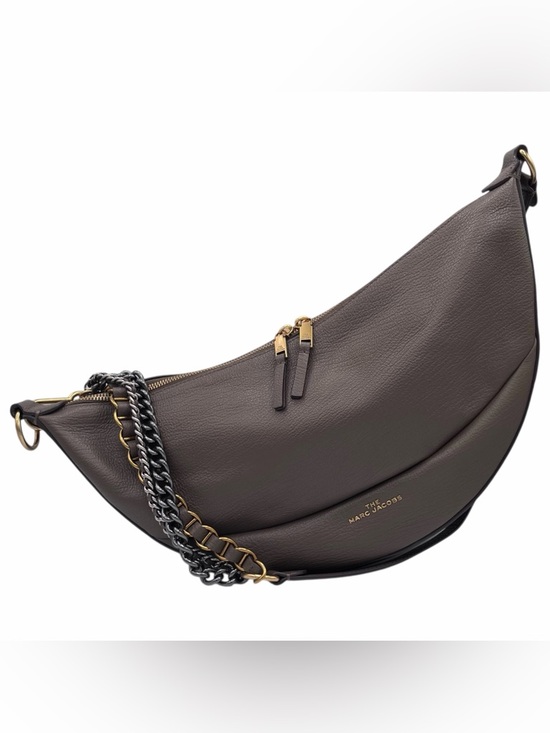 Marc Jacobs Handbags - Marc Jacobs The Eclipse Mushroom Grey Pebbled Leather Crossbody Purse
